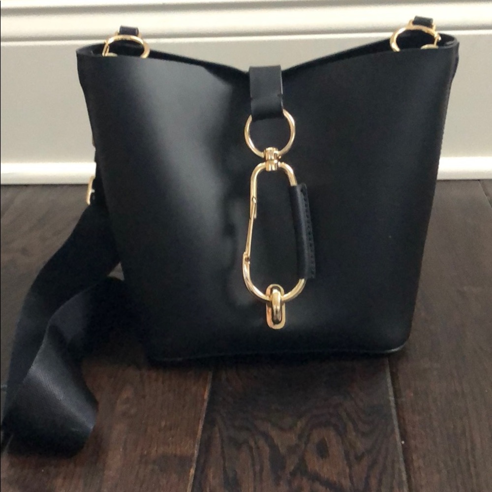 ZAC Zac Posen mini bucket bag crossbody purse blk